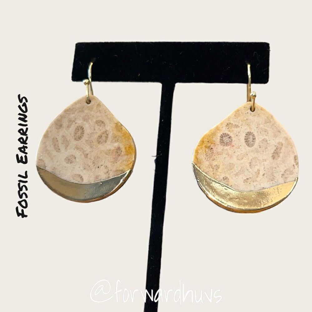 Bundle Sale 3 for $15 | Teardrop Shaped Earrings with Gold Tone Dipped Bottom